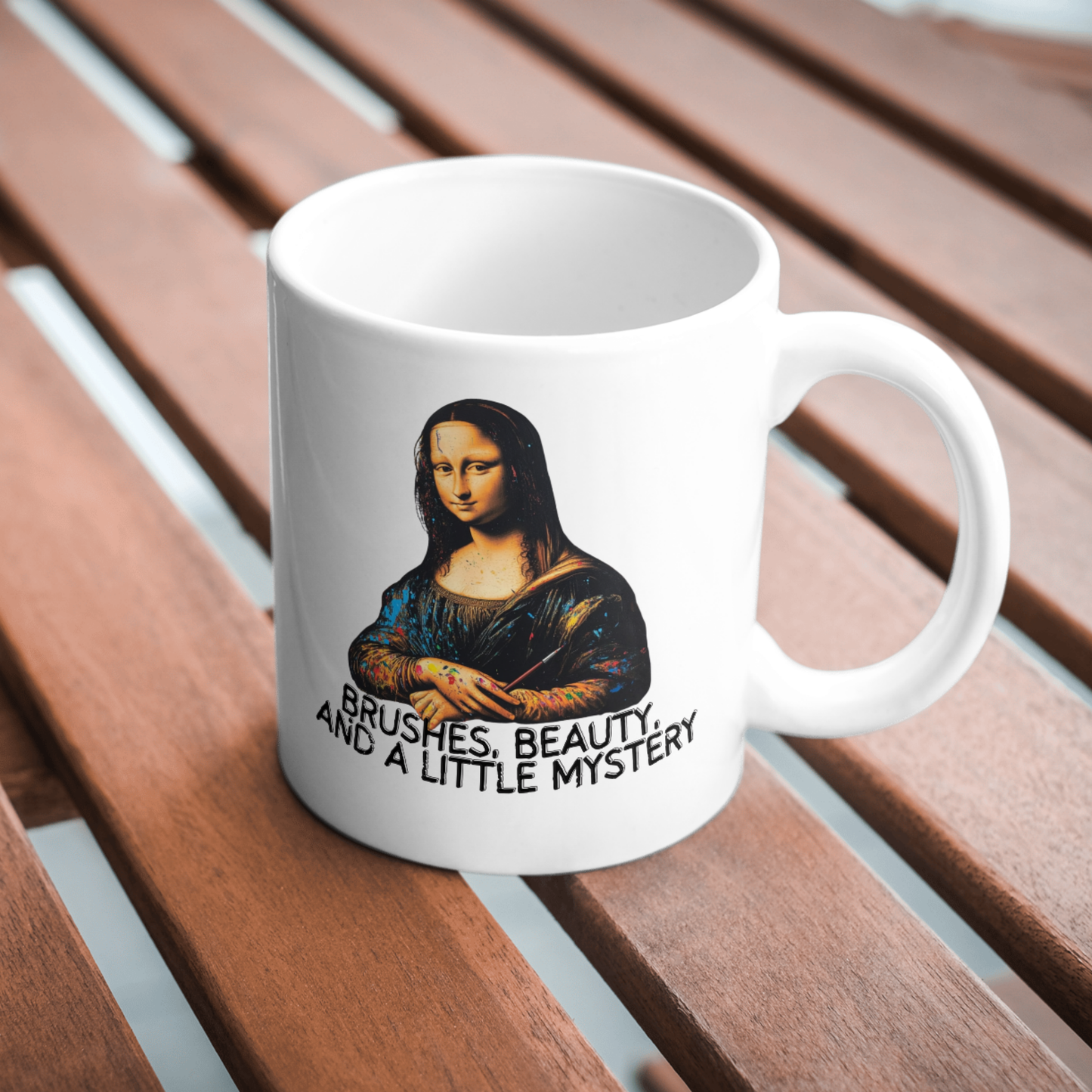Brushes, Beauty, and a Little Mystery – Mona Lisa Art Mug
