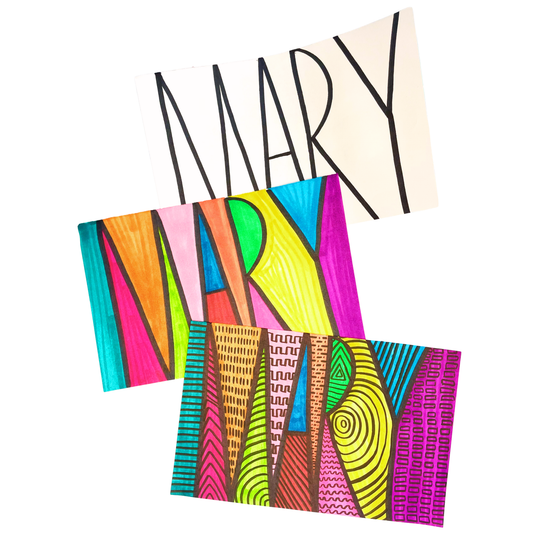 Name Line Art Project: Exploring Line, Shape & Design (PDF)