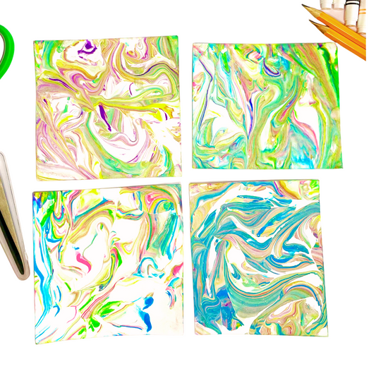 Shaving Cream Paper Marbling: A Sensory Printmaking Experience (PDF + Video)
